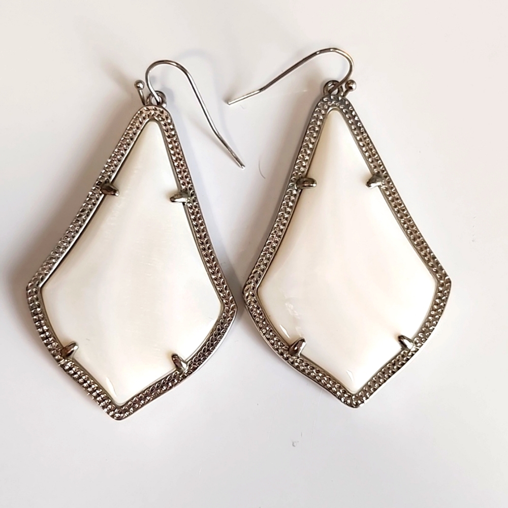 Sophia White drop glass Kendra Scott earings